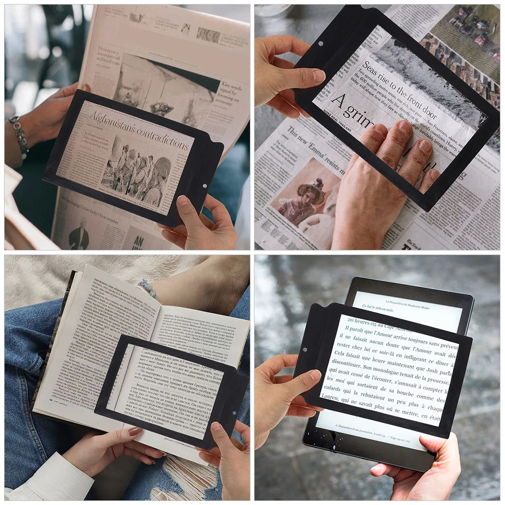 

2Pcs Large Full Page Magnifier for Elders Clear 3X Magnifying Glass A4 Size Light Weight Portable Reader Aid for Newspapers