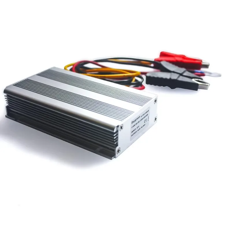 防水 12V 24V から 14.5V 2A 4A 8A 116W ステップアップ/ダウン DC-DC 電圧変換器 4セル LiFePO4 充電器 調整可能 12V から 14.5V DC 充電器