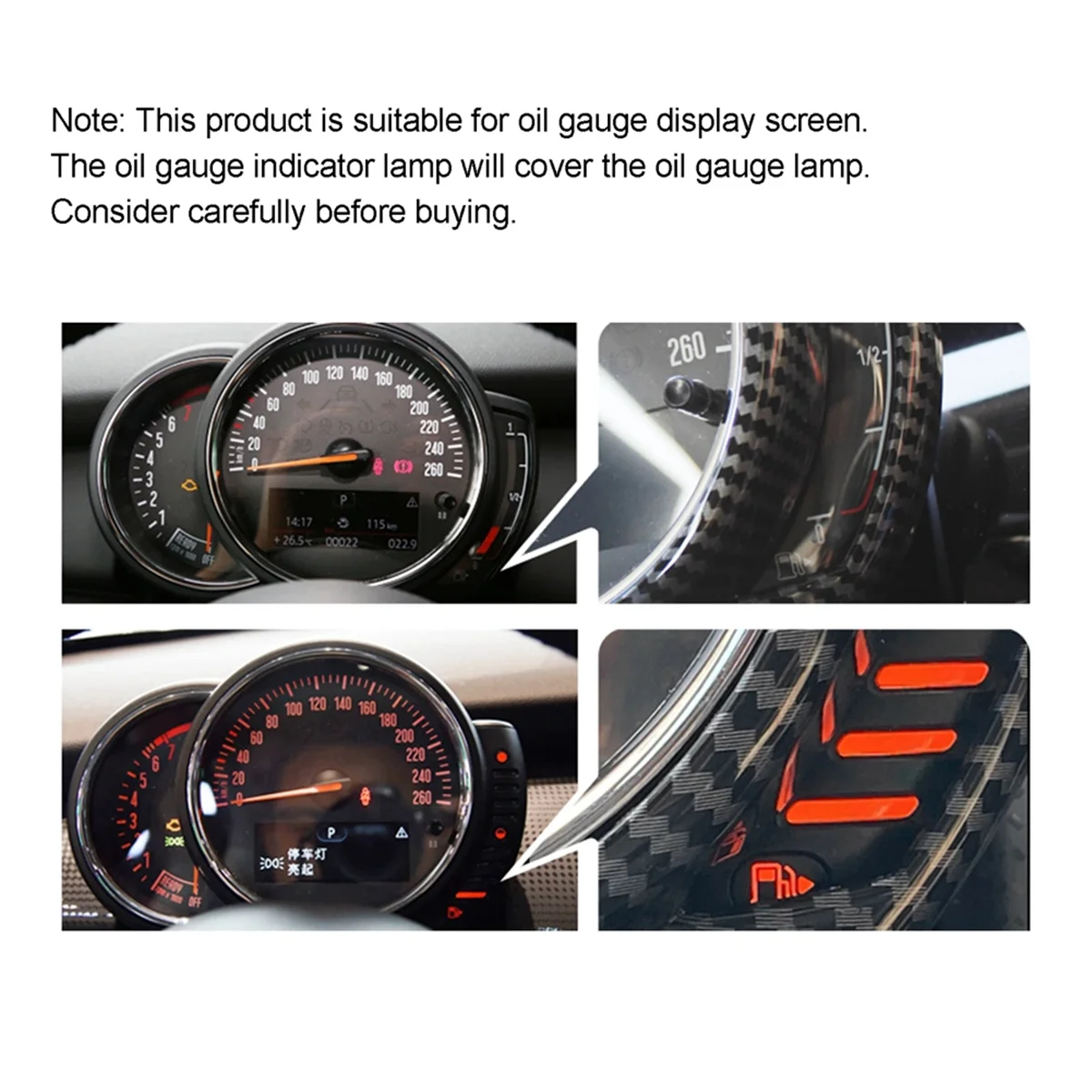 

Carbon Fiber Style Dashboard Panel Frame Cover Trim Dash Board Panel Trim for MINI Cooper Hatchback F54 F55 F56 F57HUG