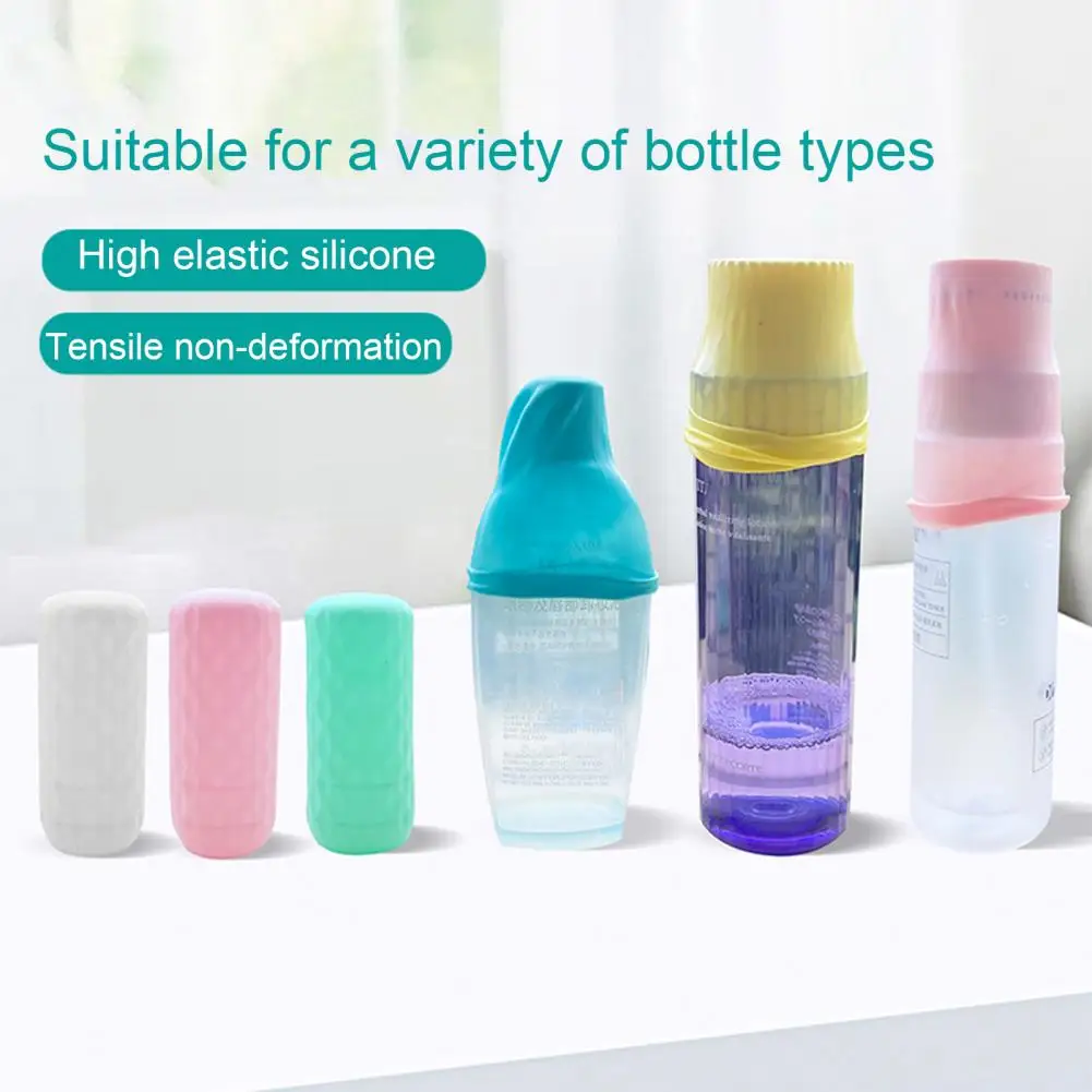 Travel Bottle Sleeve Leak Proof High Elastic Stretchable Bottle Protector Travel-friendly Portable Silicone Bottle Sleeve