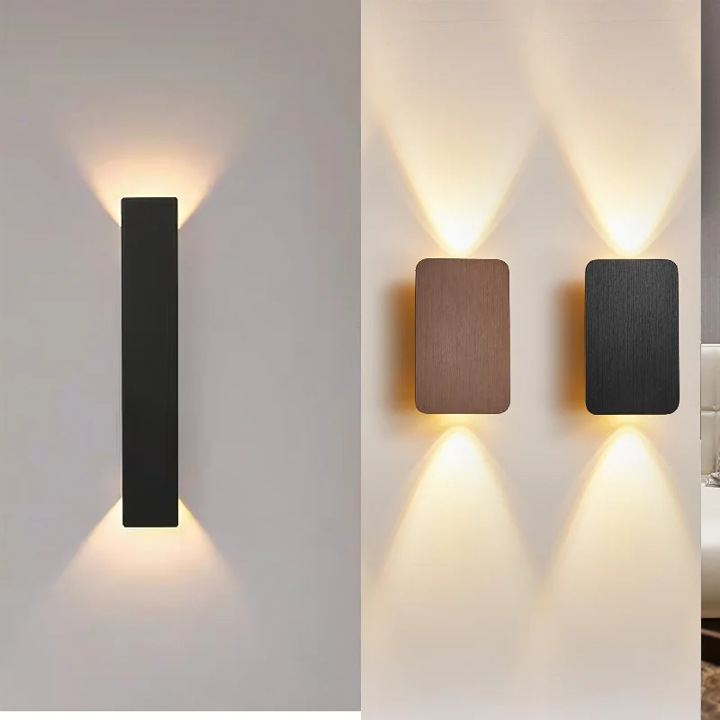 

Modern simple bedside wall lamp brushed aluminum gold balcony living room bedroom study background wall stairs corridor lamp