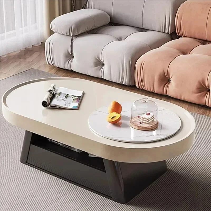 European Aesthetic Coffee Table Transform Clear Organizer Luxury Modern Side Table Living Room Mesa Centro Unique Furniture