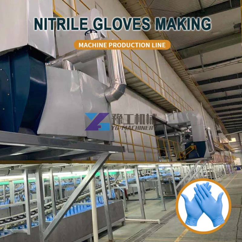 Guante de nitrilo de medio inmersión, máquina de inmersión de látex, nitrilo y Pu
