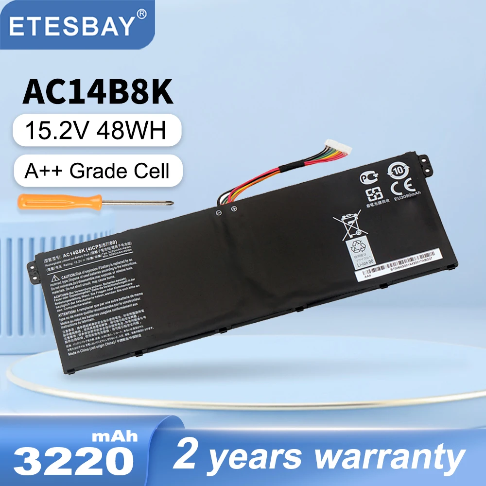 ETESBAY AC14B8K Acer Aspire ES1-311 CB3-111 CB5-311 ES1-511 ES1-512 E5-771G V3-111 V3-371 ES1-711 15.2V 48WH