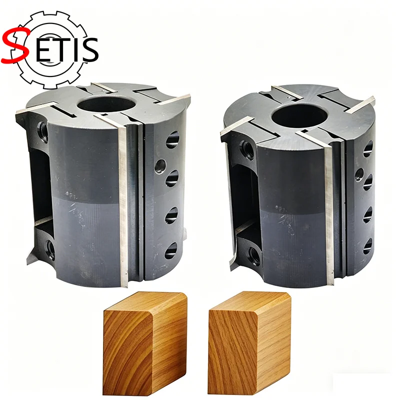 SETIS Adjustable Chamfering/Rounding Router Bit with Replaceable Carbide Inserts (Shaper Cutter)