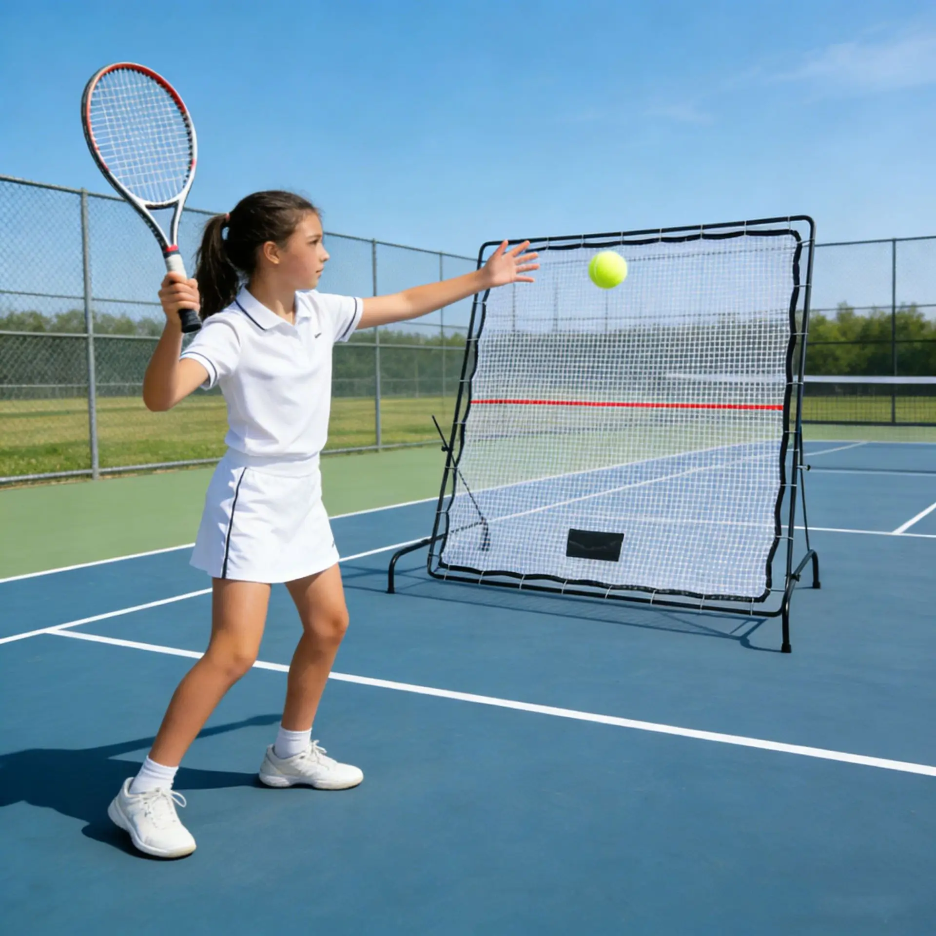 

2x2m Heavy Duty Tennis Rebound Wall Adjustable Rebounder for Tennis & Pickleball