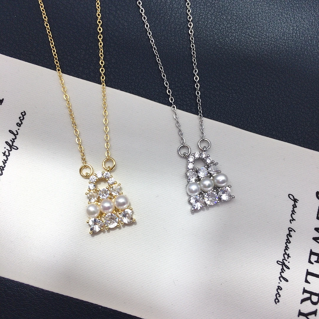 

ZHBORUINI Natural Freshwater Pearl Pendant With Multiple Beads Hollowed Out Handbag Design Exquisite Party Gift For Women ﻿