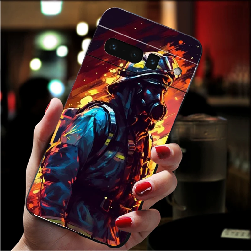 Firefighter Heroes Fireman Phone Case For Google Pixel 8 7 Pro 7a 6A 6 Pro Pixel 8A 4A 3A 4 XL Pixel 5 6 4 3 3A XL