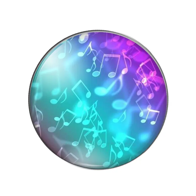 New Music notes Beauty 10pcs 10mm/12mm/18mm/20mm/25mm Round photo glass cabochon demo flat back Making findings ZB0680