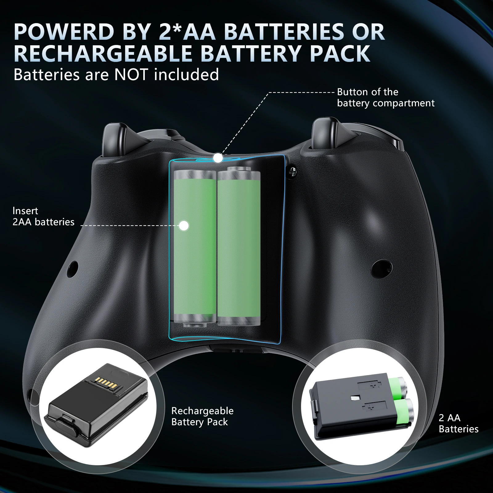 ل Xbox 360 تحكم 2.4G لوحة ألعاب لاسلكية المقود ل مايكروسوفت XBOX360 ل PC ويندوز 7/8/10 أذرع التحكم في ألعاب الفيديو Joypad