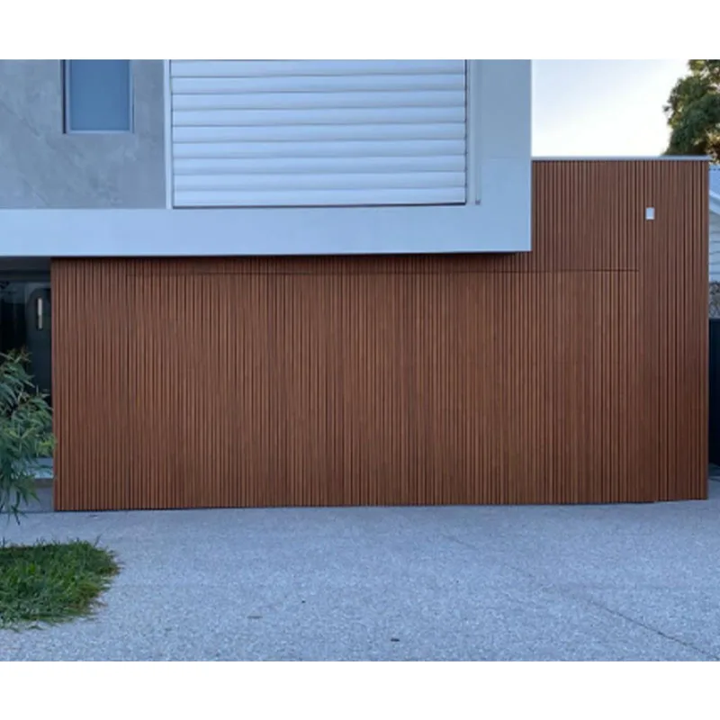 Automatic Aluminum Slatted Garage Door Modern Luxury Embedded Installation Waterproof Soundproof Thermal Insulated Entry Door