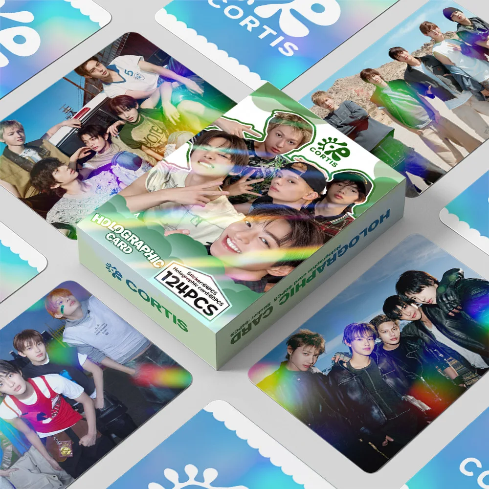 

124 шт./компл. Kpop Idol CORTIS новая серия лазерные карты и наклейки ломо карты Martin James Juhoon Seonghyeon Keonho фанаты подарки