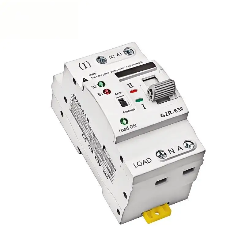 G2R Protection Dual Power ATS Emergency Power Switch 2P/4P 63A Millisecond Continuous Power Electrical Accessory