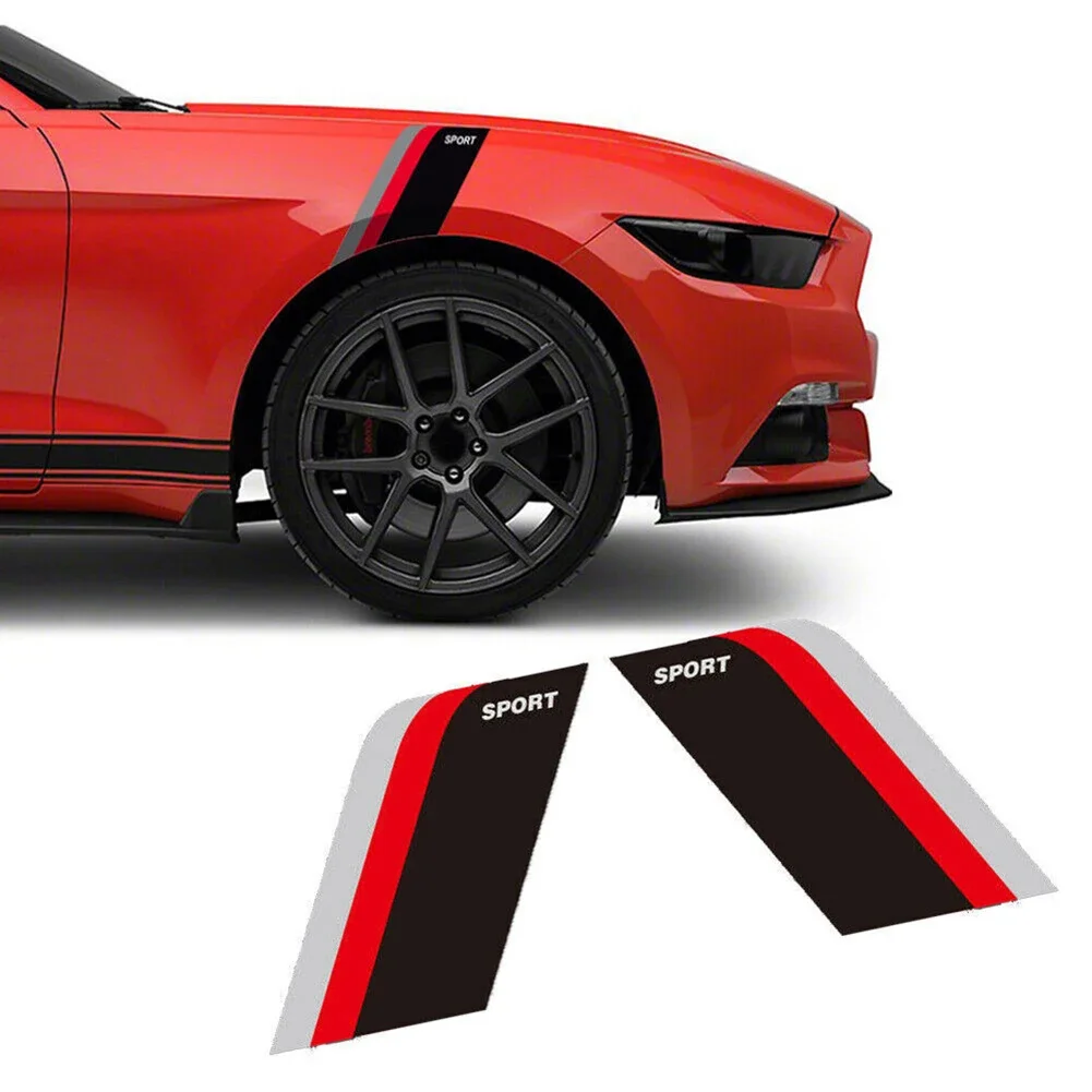 Car SPORT Side Door Fender Racing Sticker Graphic Decal For Ford For Mustang GT500 GT350 GT Car Stickers Accessories