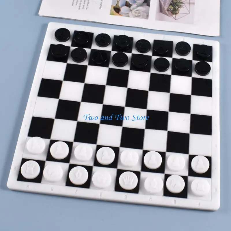 HX6F Board Game International Chess Casting Silicone Mould DIY Crafts Making Tool Crystal Epoxy Resin Mold