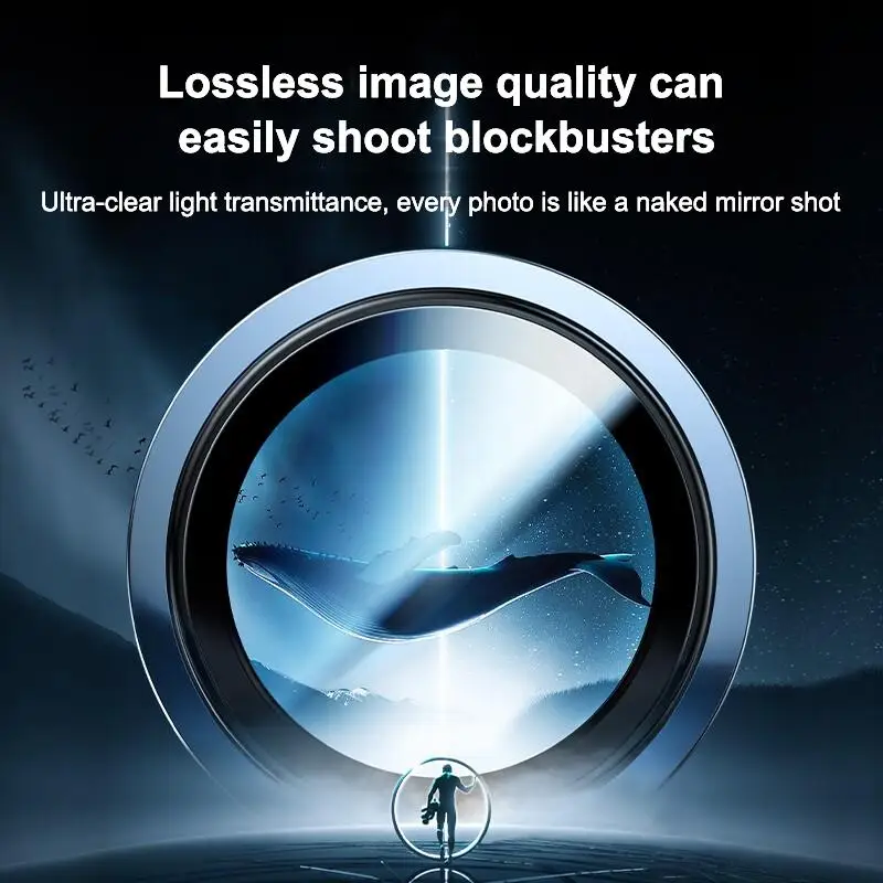 3pcs Metal Camera Lens Protector For iPhone 17 16 Pro Max 13 11 15 14 Plus 12 Mini Air 17promax 16promax Lens Protective Glass
