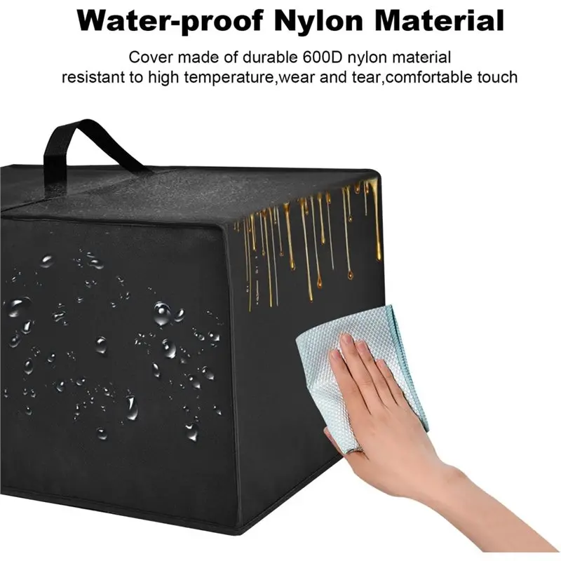 2025 Trend Espresso Machine Dust Cover Black Nylon Waterproof Antistatic Coffee Maker Lid Case