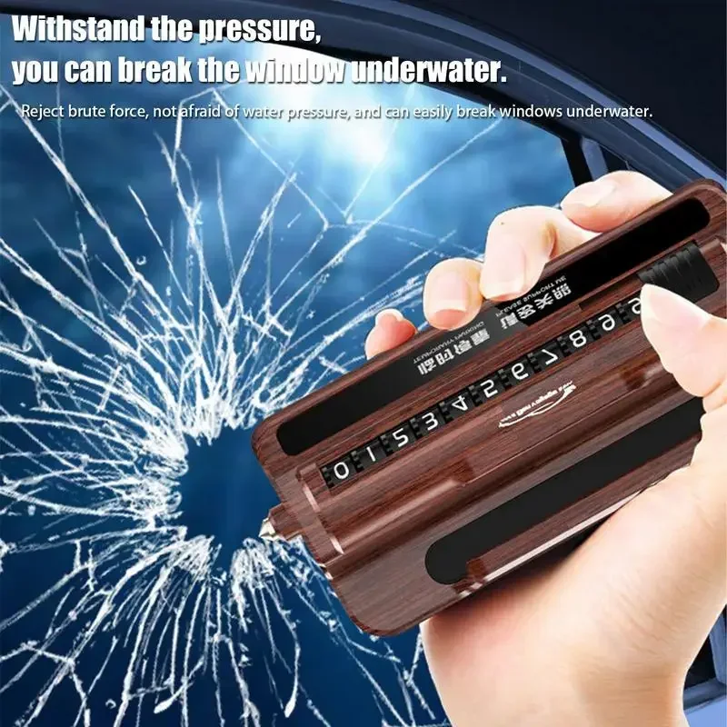 Temporary Car Parking Plate Car Parking Card Window Breaker Cell Phone Holder Phone Number Plate For Dashboard