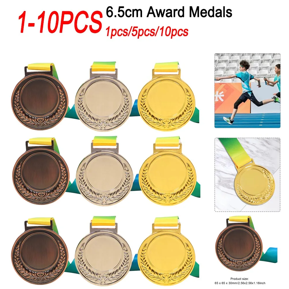 

1-10PCS Gold Silver Bronze Award Medal Winner Reward Encourage Badge Competitions Prizes for Kids Outdoor Games Toy School