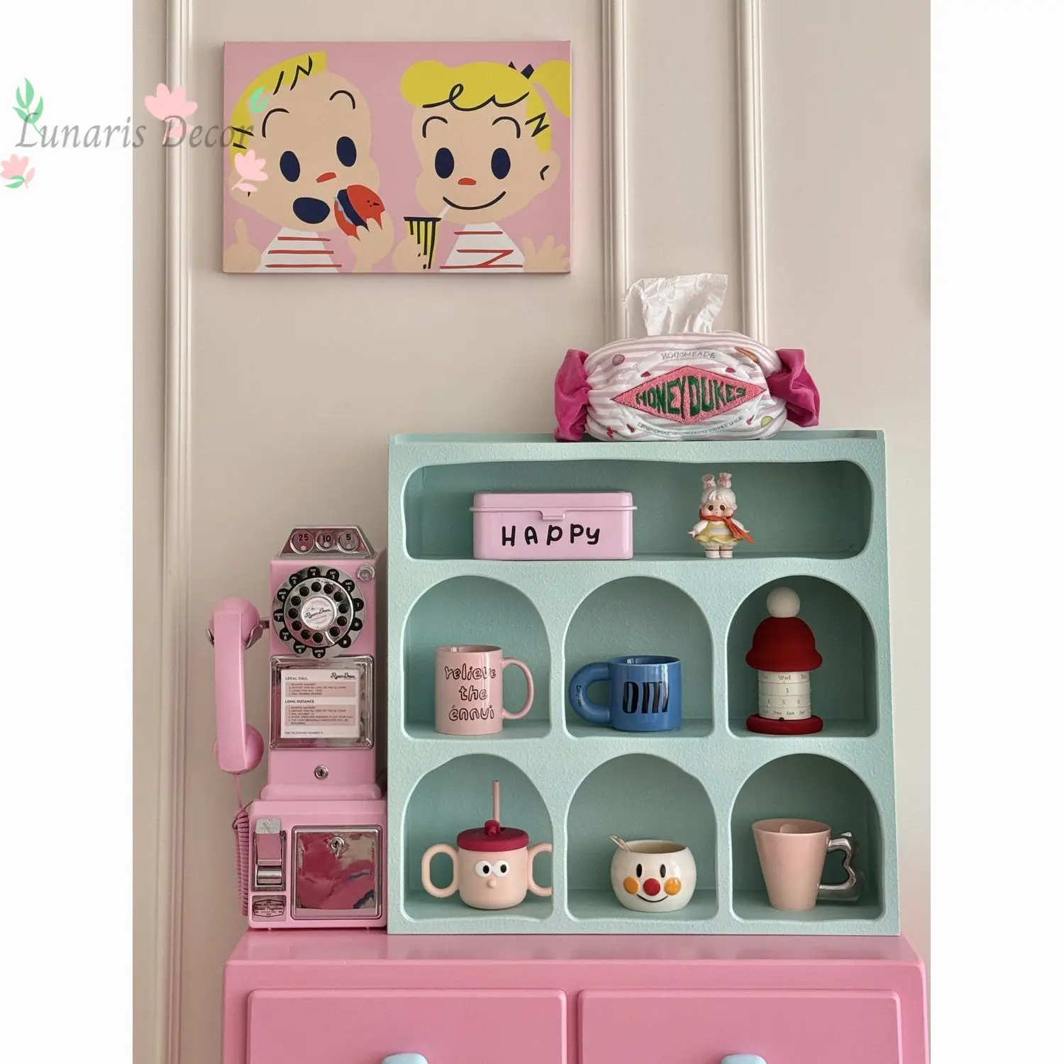 Dopamine Cup Holder Storage Display Stand Dopamine Home Desktop Shelf ins Wind Wall Multi-layer Wall Cabinet