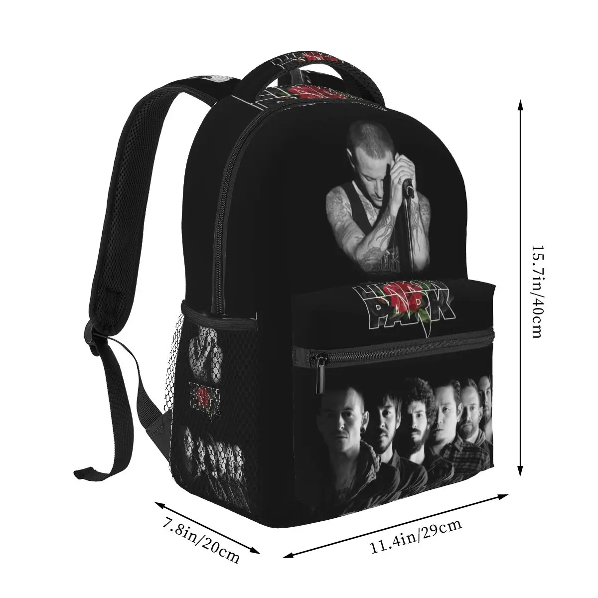 L-Linkin Hot Band Park American Rock Band Backpack Student Boys Girls BookBag Kids School Bag Laptop Shoulder Bags for Men Women