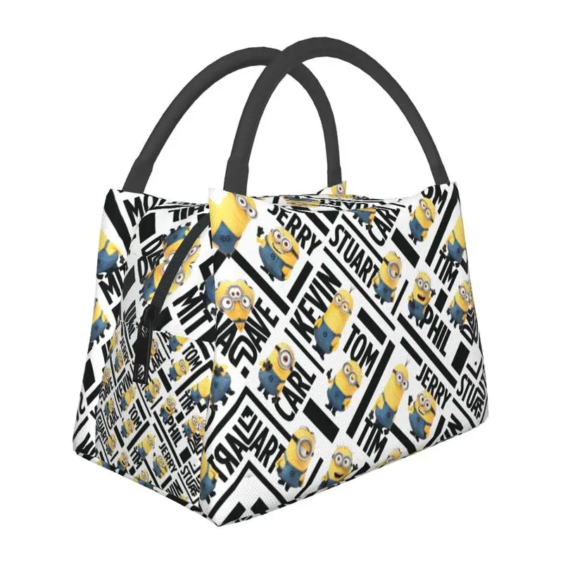 

Custom Cartoon Animation Minions Lunch Bag Women Thermal Cooler Insulated Lunch Box for Office Travel