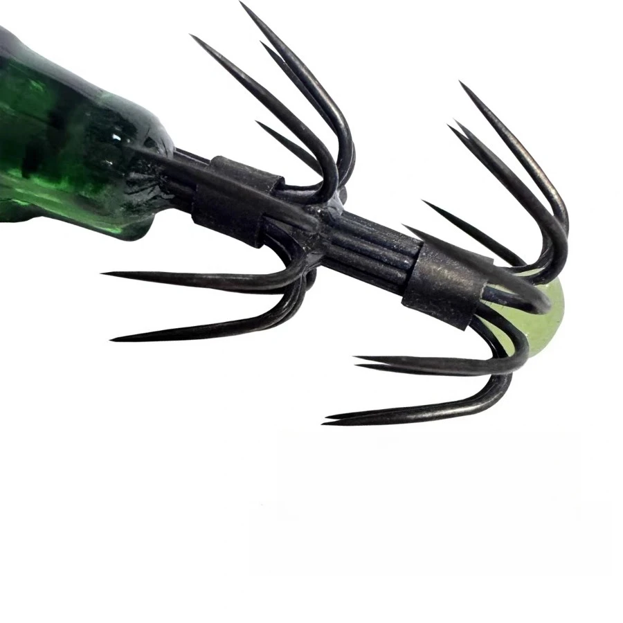 1 قطعة مضيئة الصيد إغراء الخشب الروبيان خطاف صيد على شكل سمكة أفقي غرق إغراء الأخطبوط الحبار Egi الطعم لوازم الصيد