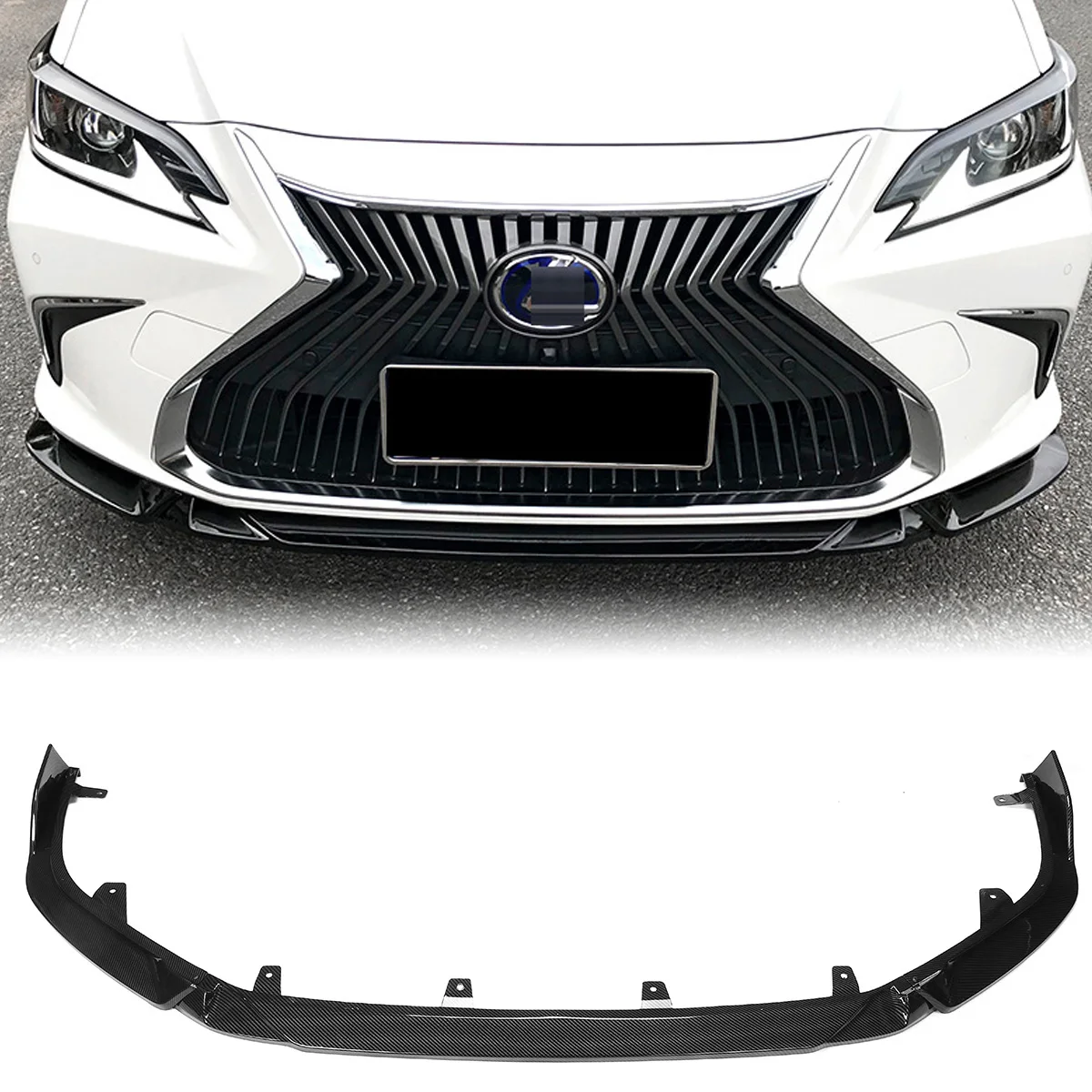 3PCS Front Bumper Lip Spoiler Cover Body Kit Nice Diffuser Side Splitter For Lexus ES350 ES300h 2018-2019 2020 Car Accessories