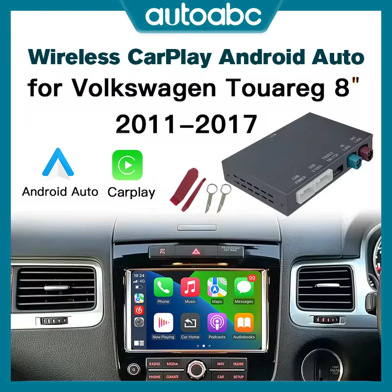 AUTOABC Wireless Carplay Retrofit Module for Volkswagen Touareg RNS850 Android Auto Adapter airplay VW 2010-2017 carplay Module