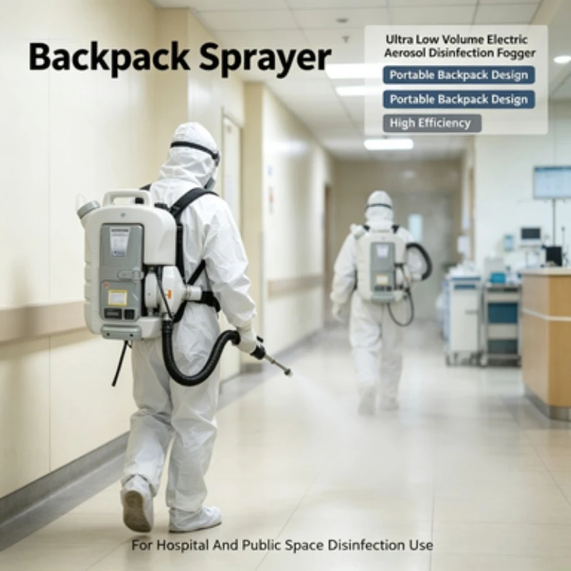 Backpack Ultra Low Volume Sprayer Electric Aerosol Disinfection Fogger Machine For Hospitals And Public Spaces 8 Liters