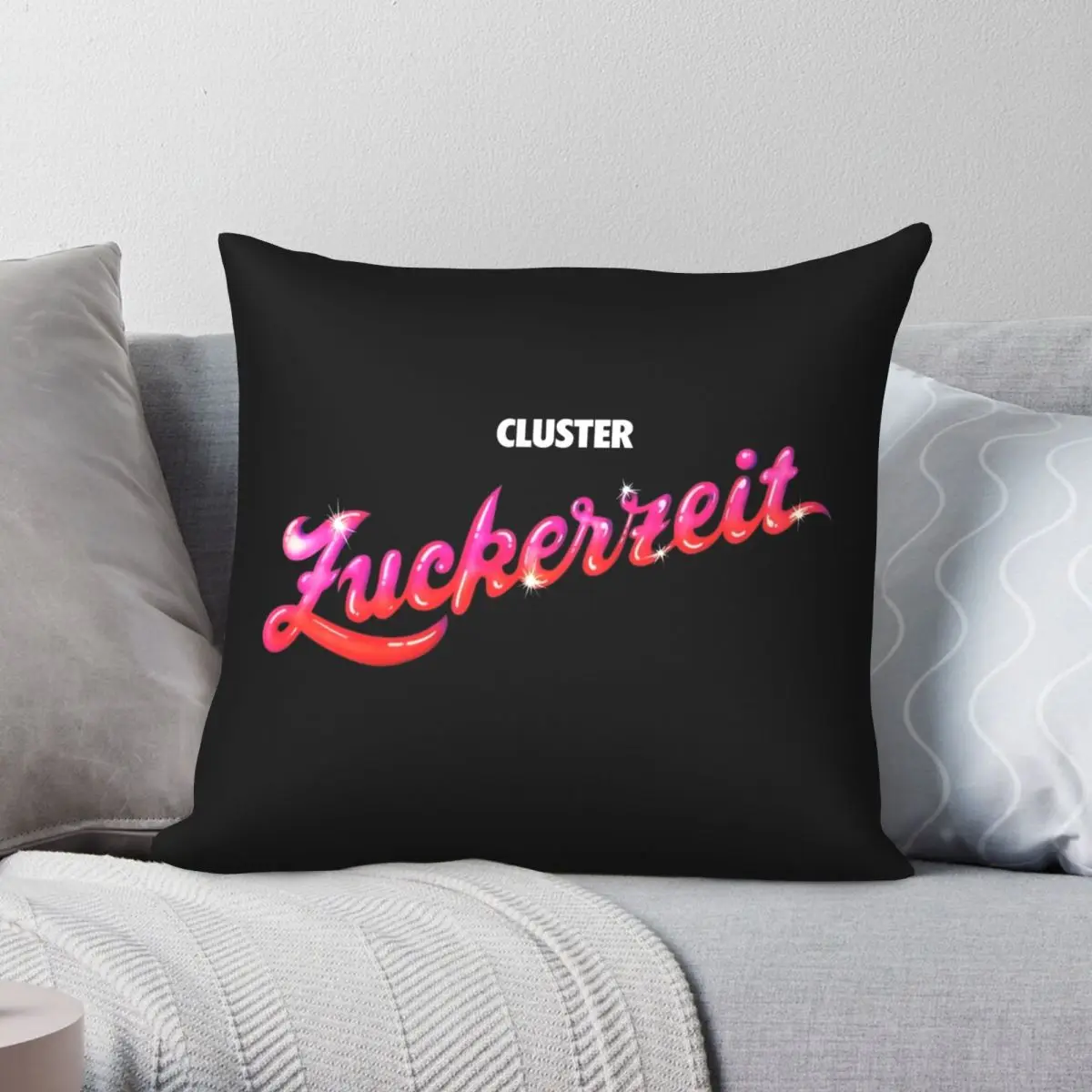 Cluster Zuckerzeit Square Pillowcase Polyester Linen Velvet Pattern Zip Decor Throw Pillow Case Room Cushion Cover