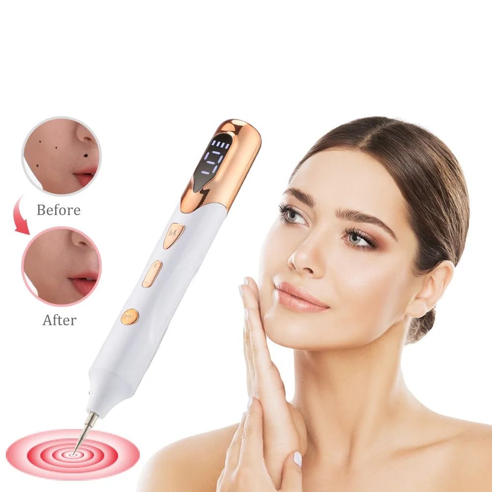 LCD เลเซอร์พลาสม่าปากกา Black Spot Skin Tag Remover Face Mole Freckle Removal เครื่องลบรอยแผลเป็น Face Wart Tattoo อุปกรณ์