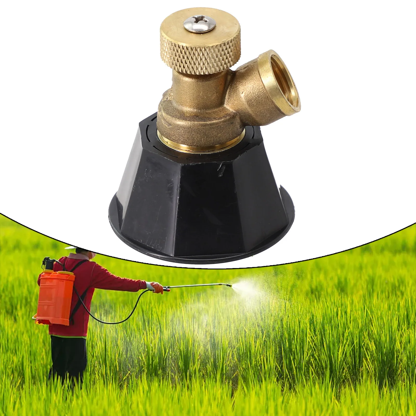 Adjustable Atomizing Nozzle in Brass for Cyclone Sprinklers Designed for Use with Irrigation Distribution Components