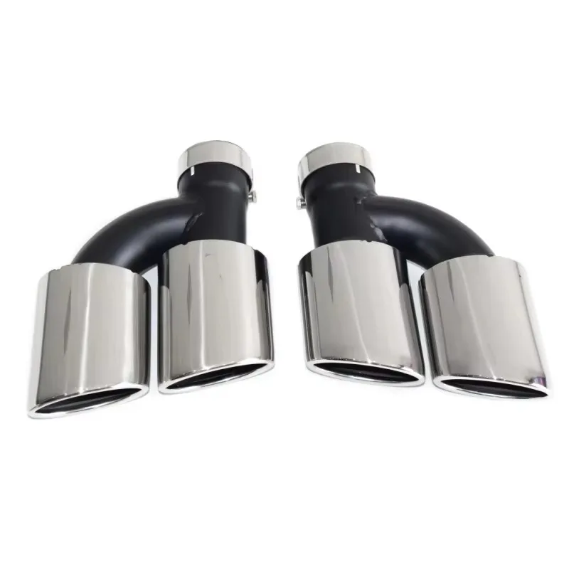 لأودي A4 A5 A6 A7 الترقية إلى S4 S5 S6 S7 أربعة منافذ الفولاذ المقاوم للصدأ العادم تلميح الخمار