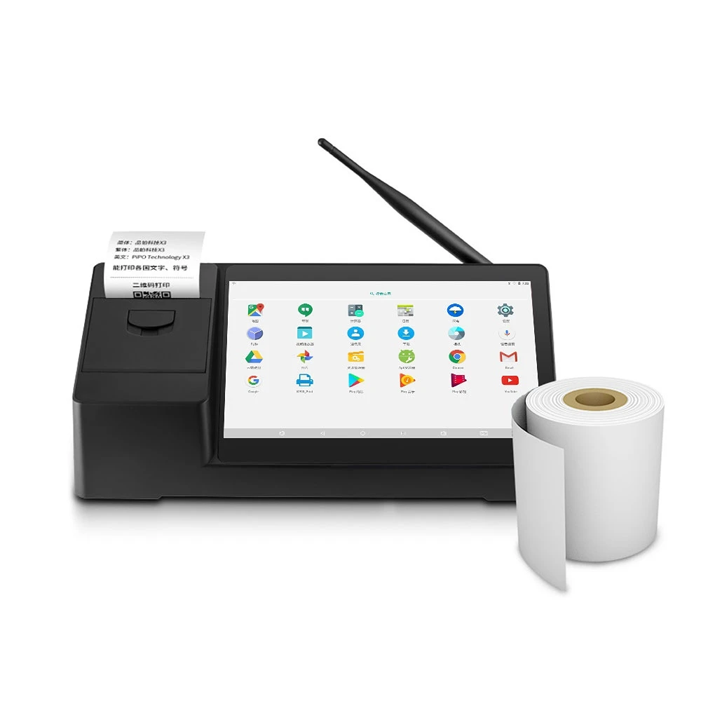 X3 portable retail customer display machine qr code touchscreen  lcd printer pos computer terminal