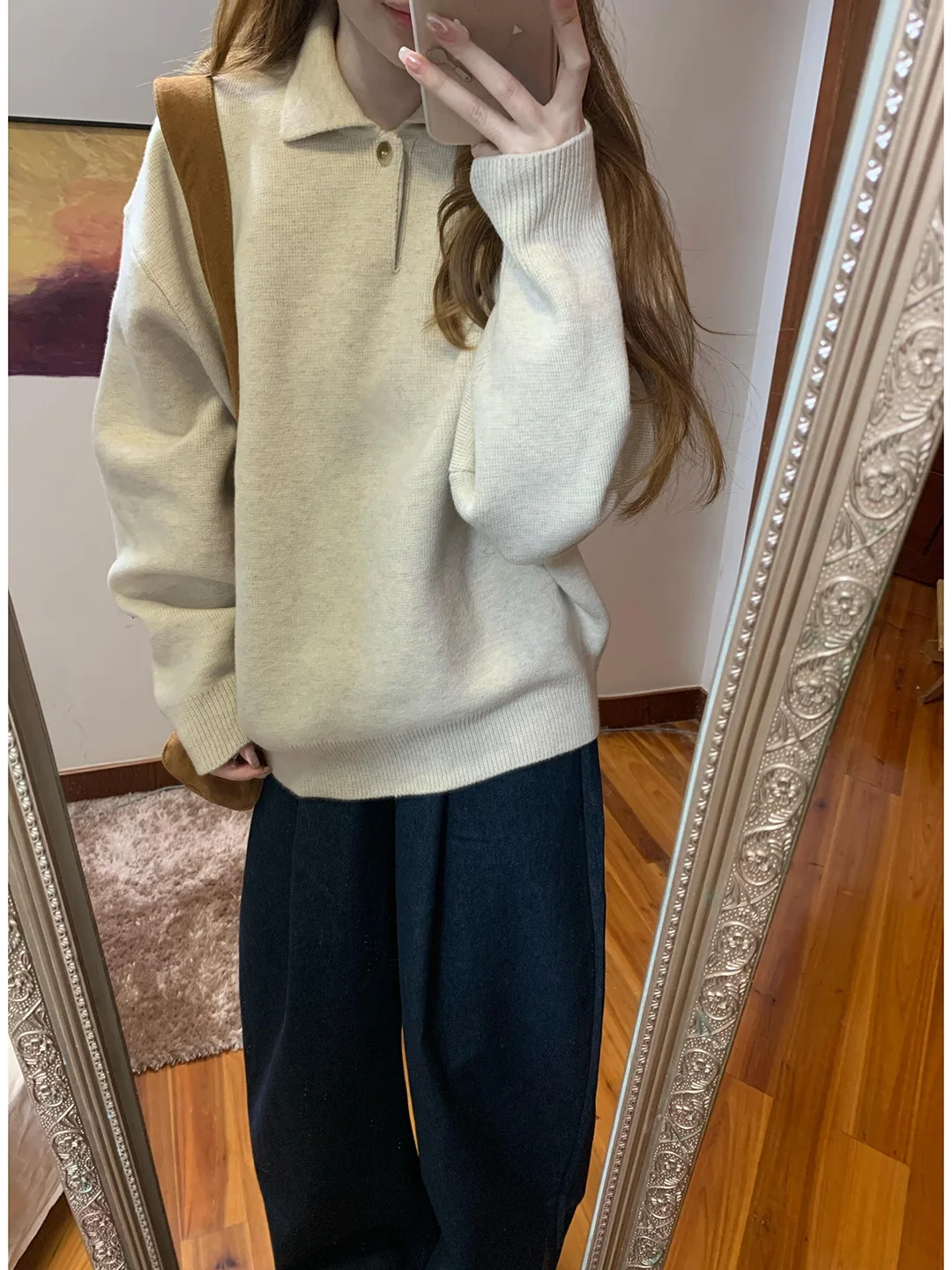 

Утепленная теплая вязаная рубашка для мужчин, осенне-зимняя, мягкая, уютная, базовый слой, с пуговицами, свободный крой, полиэстер