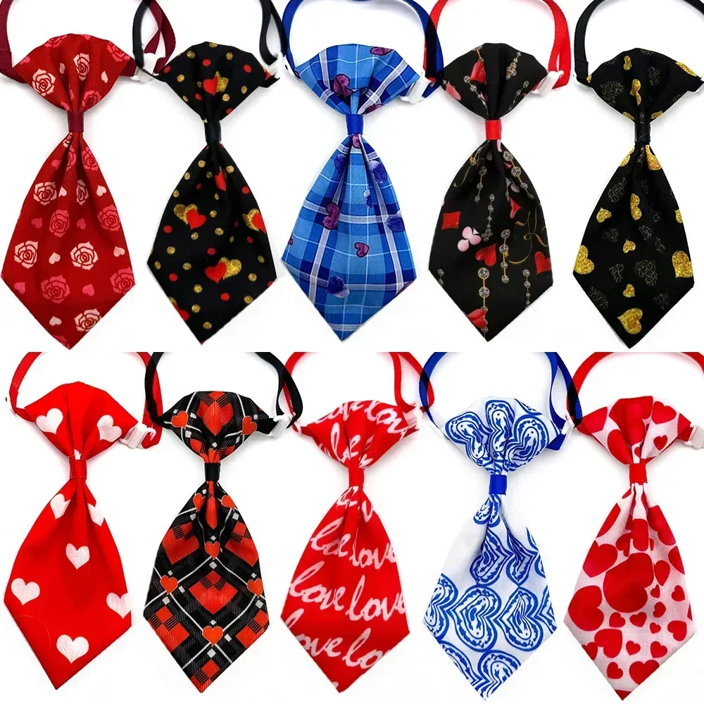 

for Middle Tie Collar Supplies Party Valentine's Small Dog Day Puppy Bow 30/50pcs Adjustable Neckties Grooming Pet