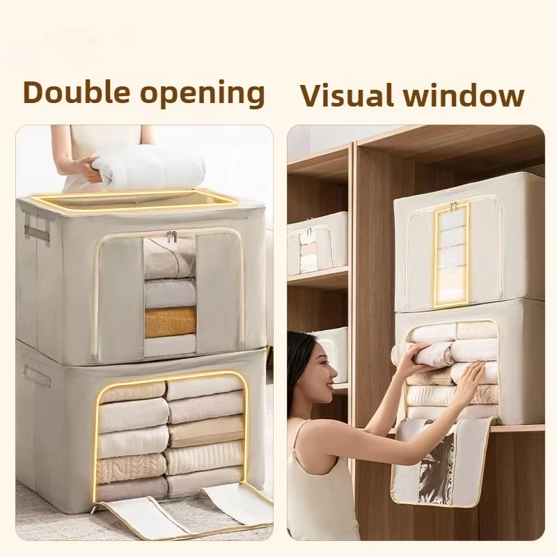 Foldable Storage Box Clothing Organizer Moving Extra Large Oxford Folding Boxes High Capacity Home Organization