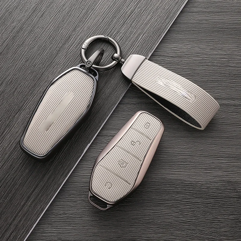 

light Gray Vertical Grain TPU Car Remote Key Case Cover Anti Scratch and Wear-resistant For BYD SEAL DOLPHIN SeaGull