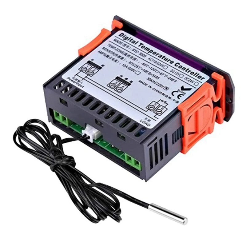 Imagem -06 - Termostato do Controlador de Temperatura de Stc3000 110v220v 30a da Imprensa Digital com a Ferramenta de Controle do Sensor