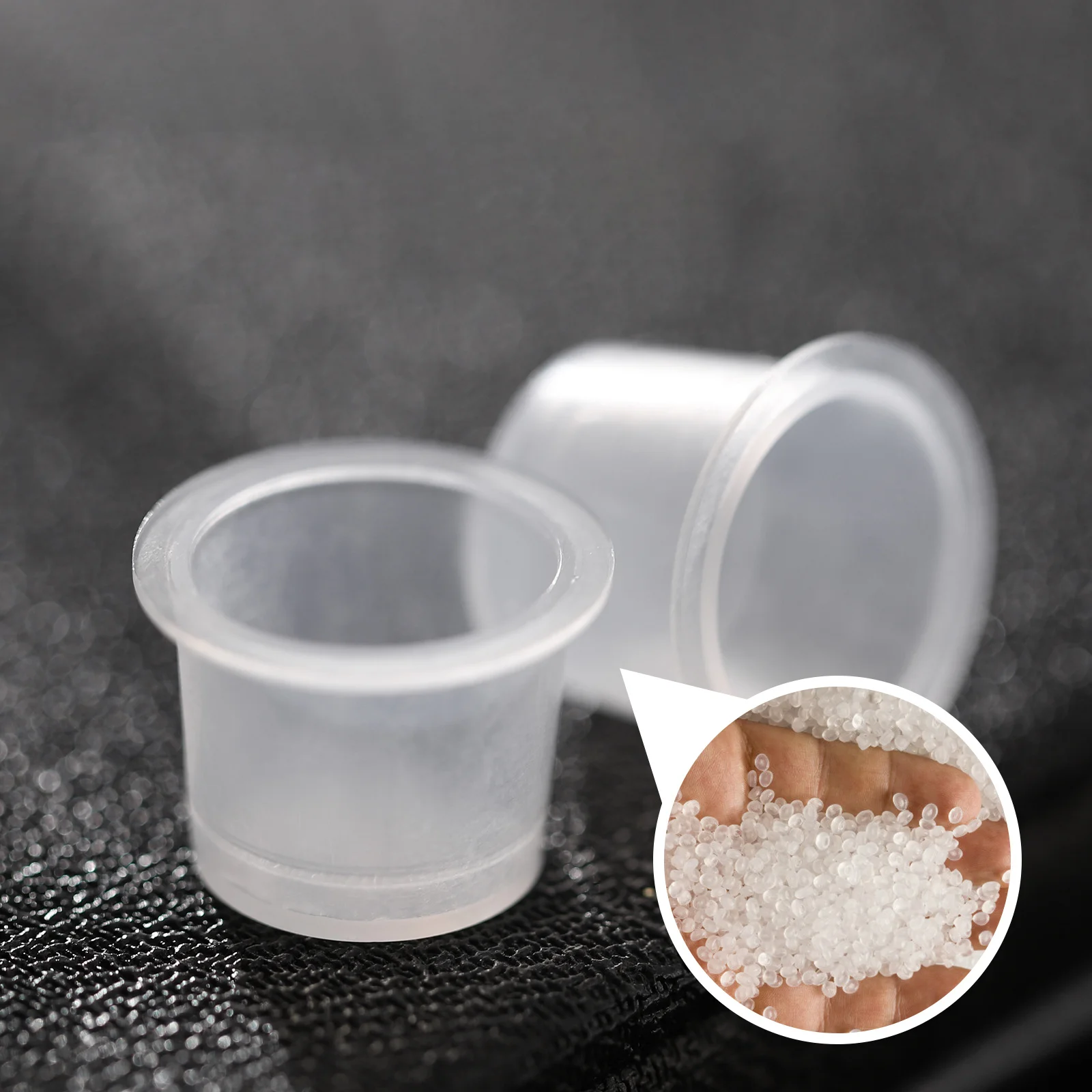 

100Pcs Clear Tattoo Ink Cups Premium Plastic Pigment Containers Spill-Resistant Design for Tattoo Artists Professionals Makeup