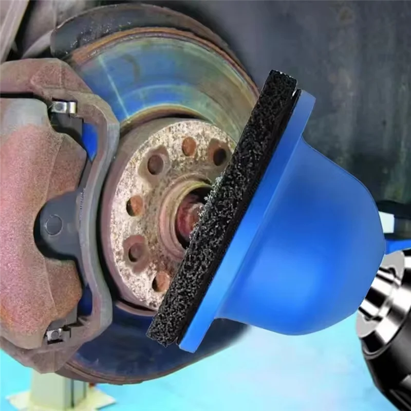 Disco abrasivo con cepillo para cubo de rueda ABDJ, 150 mm, 1/2 Dr. Pulido de llantas de pulido de óxido del rotor de limpieza