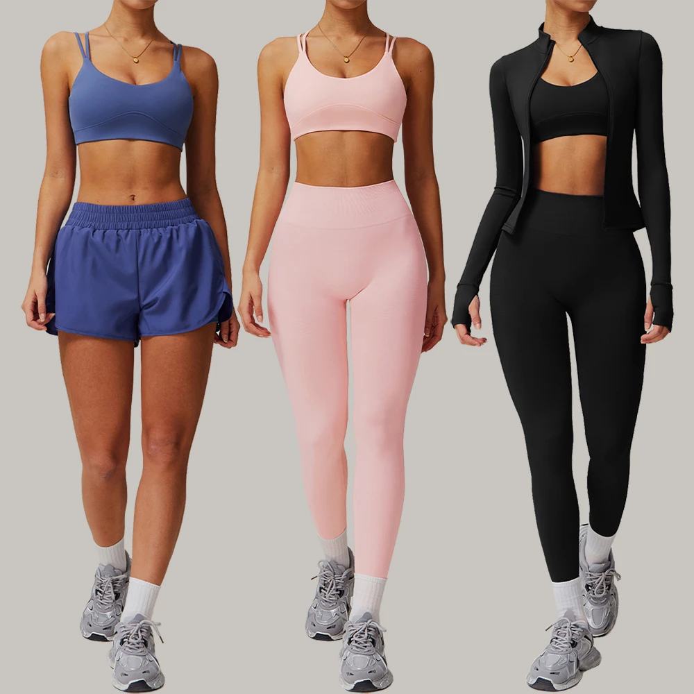 

2PCS Yoga Suits Sports Set Gym Set Women Tracksuit Running Workout Women Quick-Drying Long Sleeve Sports Shirt Yoga Clothing