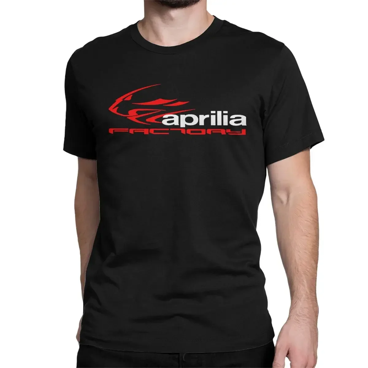 a-Aprilia Racing T Shirt for Men Women Cotton  T-Shirt Round Collar Motor Motocross Tee Shirt Short Sleeve Clothing Plus Size