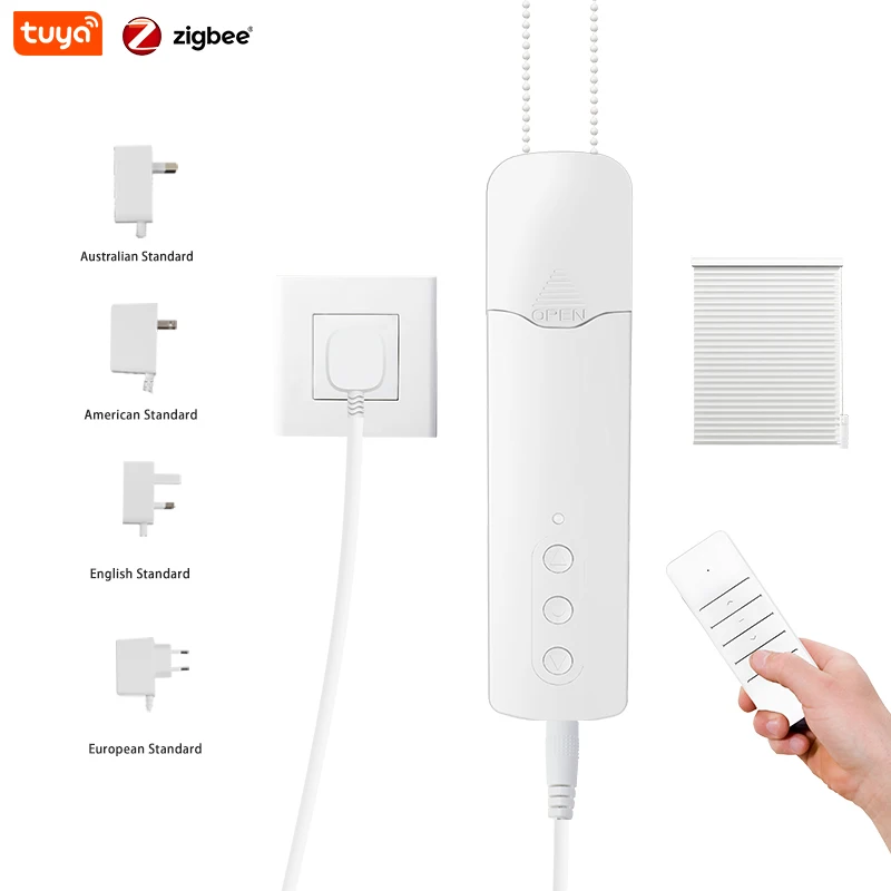 Zigbee Tuya Electric Roller Shutter Motor Blind Motorized Zebra Blinds Home Automation Connected Switch Rolloer Rolling Window