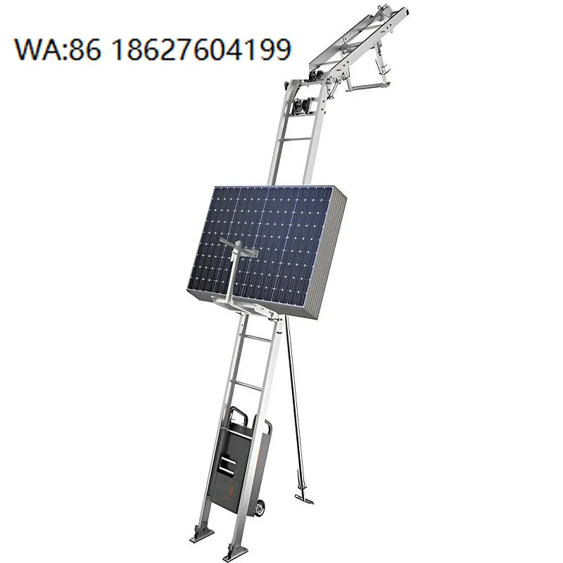 Solar Panel Ladder Lift Easy Installation for Roof Construction Lightweight Aluminum Alloy Aerial Ladder Lift Portable