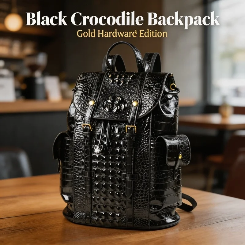 sac-a-dos-a-cordon-de-serrage-pour-femmes-effet-crocodile-en-similicuir-surface-brillante-boucle-en-metal-plusieurs-poches-sac-a-dos-de-voyage-decontracte