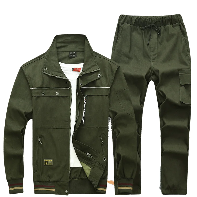 Thiened Long Sve Men's Workwear Winter Anti-Cold Wear Resistant Cotton Jaet Fce Lined Labor Protection Suit for Fac...