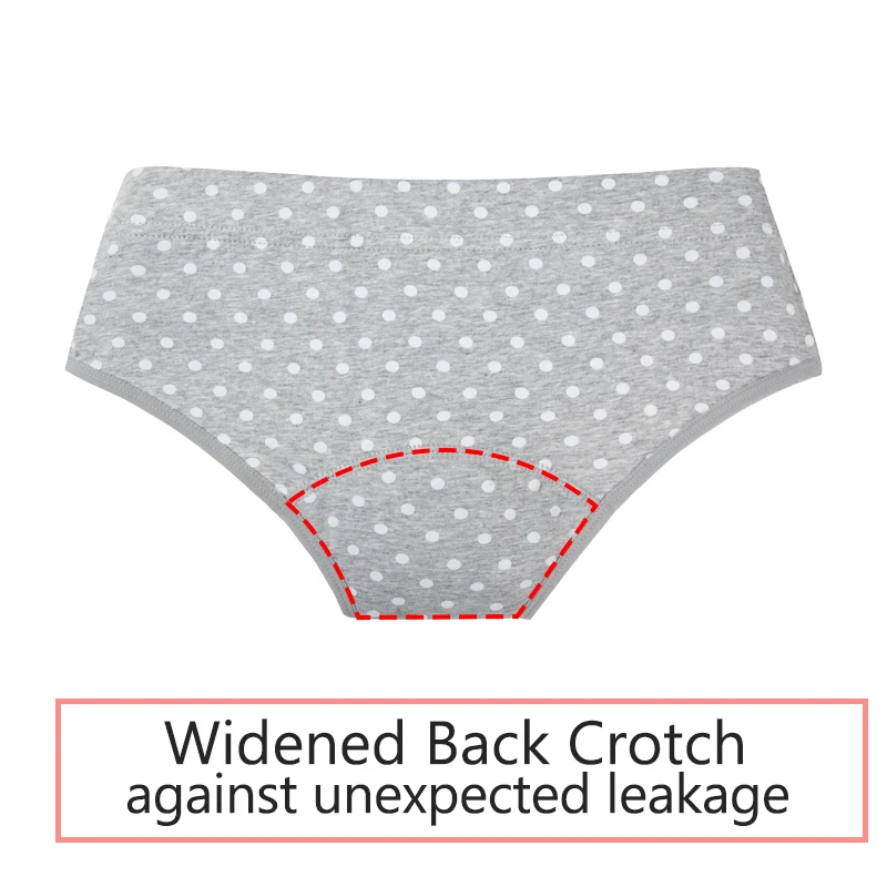 Teen Cotton comfortable eco-friendly polka dot 4layer leak-proof absorbent menstruation underwear Women's physiological briefs