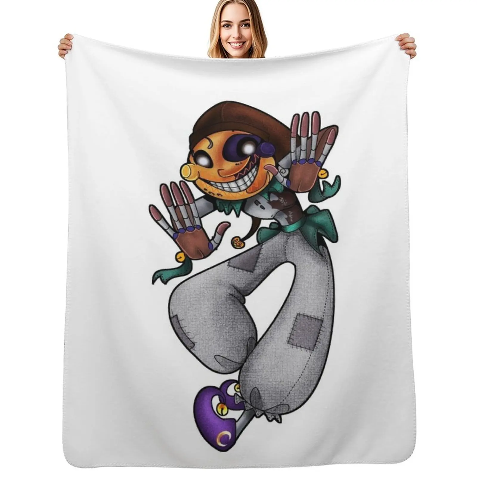 

Jack o moon Throw Blanket Vintage Decorative Sofas Blankets For Bed Camping Blankets